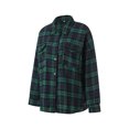 thumbnail image 4 of Women Plaid Flannel Shirt Jacket Button Down Lapel Long Sleeve Shirts Blouse Shacket Cardigan Coats Fall Spring Clothes, 4 of 7