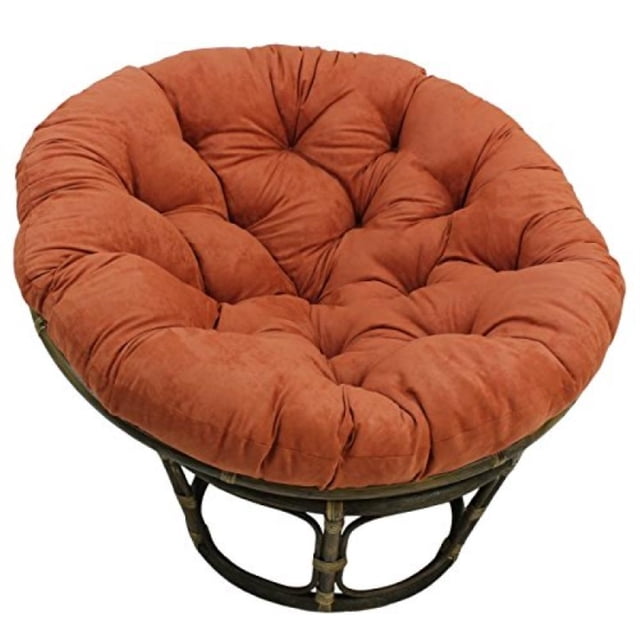 44-inch Solid Micro Suede Papasan Cushion (Fits 42-inch Papasan Frame) - Spice