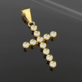 thumbnail image 1 of Collier Pendentif Croix Magnifique en Véritable Diamond Taille Ronde 1,00 Ct pour Femmes en Or Jaune Massif 18K avec Chaîne de 18 Pouces, 1 of 4