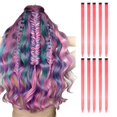 thumbnail image 2 of 10X Wig Extensions Bradem Clear Out Deal, Colored Hair Extensions, Multi-Colors Party Highlights Clip in Synthetic Hair, Hair Extensions & Accessories F, Catch the Hair, 2 of 2