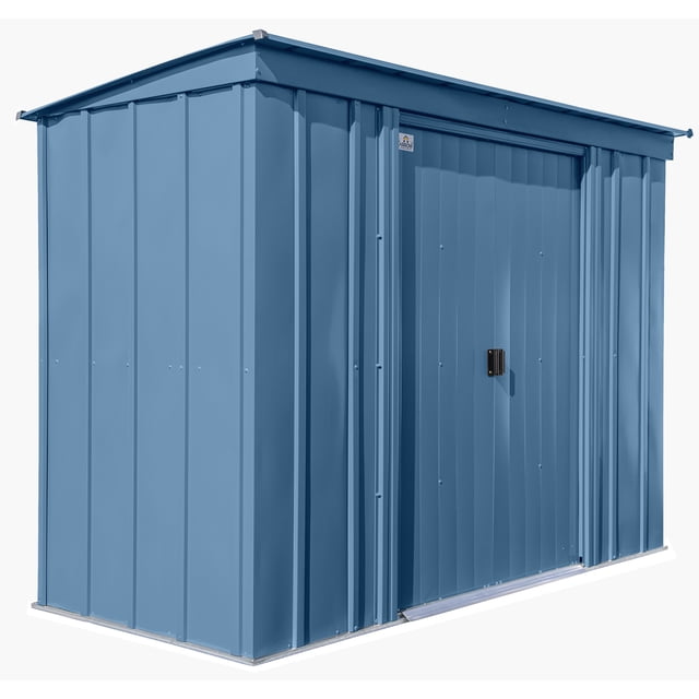 Arrow Classic 8 x 4 x 6 ft Blue Grey Steel Storage Shed