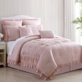 thumbnail image 1 of Antonella Ensemble de Couette Plissée 8 Pcs (Grand, Mauve), 1 of 5