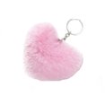 thumbnail image 2 of Heart Shape Hair Pendant Handbag Decor Keychain Key Buckle Ring Shoulder Bag Hanging Ornaments, 2 of 4