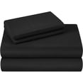 thumbnail image 1 of 1000 Thread Count 100% Egyptian Cotton 3-Piece Flat Sheet (1 Flat + 2 Pillow Covers) Solid Pattern, 1 of 5
