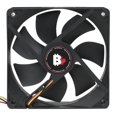 thumbnail image 1 of High Airflow PC Case Fan - 120 mm 3 Pin Dual Ball Bearing Cooling Fan with Thin Blades and Long Life. 3000 RPM Computer Fan for Desktop CPU Coolers, Radiators. 6.6 W 12v Fan, 1 of 1