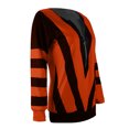 thumbnail image 4 of Bellella Women Tee V Neck T Shirt Long Sleeve T-shirt Chic Striped Tops Work Pullover Yellow 2XL, 4 of 6