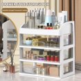 thumbnail image 2 of Makeup Organizer Countertop, Makeup Organizer with 3 Drawers, Large Capacity Storage Cosmetic Cases, Dr Display Box Cosmetic, 2 of 8