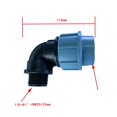 thumbnail image 4 of koolsoo 20/25/32mm Thread Tube Fittings Adapter Water Pipe 90 Degree Male 32mm, 4 of 4