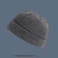 thumbnail image 3 of Unisex Fashion Warm Winter Casual Knitted Hat Solid Color All-match Hat, 3 of 9