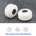 thumbnail image 2 of Roues de Planche à Roulettes avec Roulements 52x30mm Roues de Rue Pièces de Planche à Roulettes Cruiser Roues de Longboard (Ensemble de 4) Blanc, 2 of 7