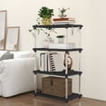 thumbnail image 4 of EGNMCR C 4Tier Storage Shelves Independent Shelving Unit Pantry Shelves Floor Storage Rack Connectable Storage Rack Sturdy Shelf For Kitchen Pantry Closet Bath Laundry Plastics storage rack, 4 of 7