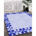 thumbnail image 3 of Ahgly Company Tapis d'Intérieur Lavable en Machine Carré Lavande Bleu, 8 Pieds Carré, 3 of 7
