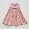 thumbnail image 4 of LUOGENLI Robe Filles Été Sans Manches Robe de Couleur Unie Décontractée pour Tout-Petits et Enfants Robe pour Filles Tendance Printemps 3-4 Ans, 4 of 4