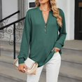 thumbnail image 1 of RXIRUCGD Mode Décontractée pour Femmes Sweat-Shirt à Manches Longues Col en V Confortable, Vert, Taille: S, 1 of 9