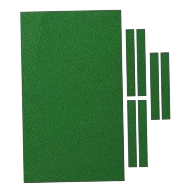 jinwen Billiards Table Cloth, Pool Table Cushion Set, Professional Snooker and 6 Pieces Strips Billiard Pool Tablecloth Billiard Cloth, L Green