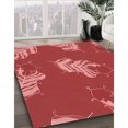 thumbnail image 3 of Ahgly Company Tapis Rectangulaire Lavable en Machine Rouge Transitionnel, 8 Pieds x 10 Pieds, 3 of 7