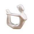 thumbnail image 4 of Elodie Ceramic Yoga Posture Figure Decorative Ornament Handicraft Collections Arts for 9x3.5x9cm, 4 of 5