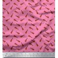 thumbnail image 1 of Soimoi Moss Georgette Fabric Guitar Musical Instrument Printed Fabric 1 Yard 42 Inch Wide, 1 of 3