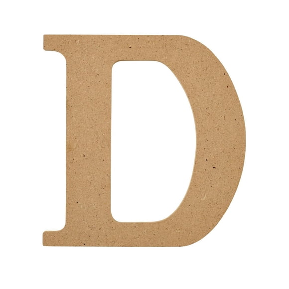 Plaid Unfinished Wood 5" Letter, D