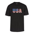 thumbnail image 1 of Mens USA Flag Font Short-Sleeve T-Shirt - Black - Large, 1 of 1
