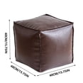 thumbnail image 3 of Housse de Pouf en Faux Cuir Non Rembourrée Repose-Pieds de Rangement pour Usage Intérieur Extérieur, 3 of 7