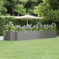 thumbnail image 1 of vidaXL Garden Raised Bed Grey 447x140x68 cm Powder-coated Steel, 1 of 4