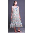 thumbnail image 2 of Bimba Chemises de Nuit en Coton Bleu Moyen à Imprimé Floral pour Femmes, Robe Sans Manches, Tenue de Nuit, Robe Maxi, XX-Grand, 2 of 6
