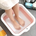 thumbnail image 1 of Birdeem 1 Pack Collapsible Wash Basin with Drain Plug,Large Collapsible Dish Tub Portable Sink Dish Basin Foldable Dishpan Space Saving for Kitchen, Rv, Camping Dish Washing Tub,11X7X17In,Pink, 1 of 6
