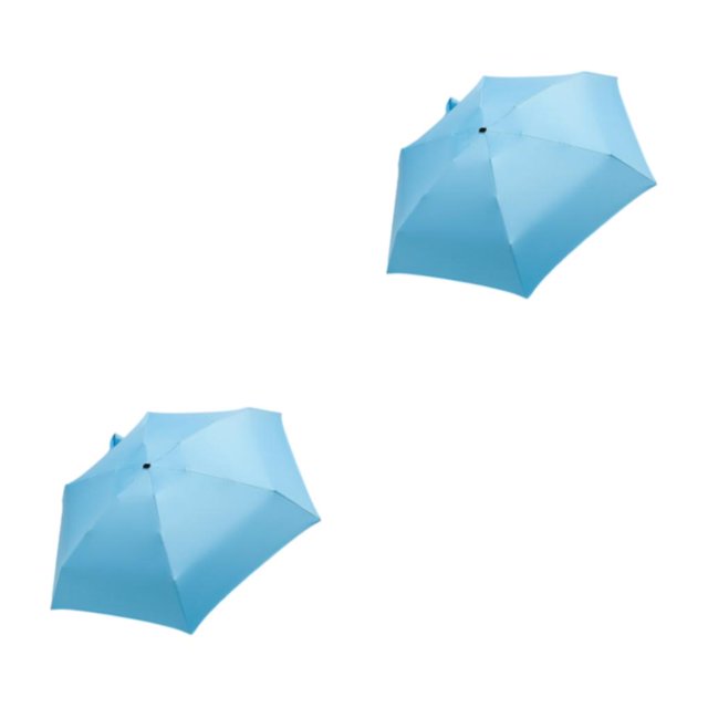 Decodeary Stay Dry In Style Rainproof Umbrellas With Breathable Fabric For Fashionable blue 2Set