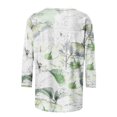 thumbnail image 4 of TIMIFIS Hauts pour Femmes Manches 3/4 Casual Tunique Ample Col Rond T-Shirt - Automne, 4 of 5