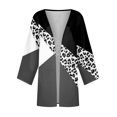 thumbnail image 4 of MesaSe Cardigan pour Femmes Mode Décontractée Rétro Imprimé Léger Longueur Moyenne Veste Cardigan Noir L, 4 of 6
