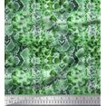 thumbnail image 1 of Soimoi Green Poly Georgette Fabric Leopard & Snake Animal Skin Print Sewing Fabric Yard 52 Inch Wide, 1 of 3