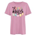 thumbnail image 4 of RKSTN Hauts pour Femmes Décontracté Été Ample Grande Taille Imprimé Graphique Lapin de Pâques Blouse Mode Col Rond Manches Courtes T-shirt, 4 of 4