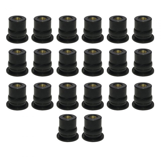 Miulika Rubber Motorcycle Windshield Accessories Windscreen Nuts Accessory 20x M6