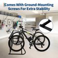 thumbnail image 3 of Support de Plancher pour Vélo en Acier Robuste – Support Autoportant Enduit de Poudre avec Fini Résistant aux Intempéries, outil-Free Assembly, Rangement Simple Ou Double Côté – Idéal pour Garage, Cour Ou Événements – Noir Ou Gris, 3 of 7