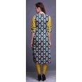 thumbnail image 4 of Bimba Kurti Longue Droite pour Femmes Imprimée Indienne en Rayonne Slub Tunique à Manches 3/4, 4 of 6