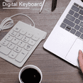 thumbnail image 2 of 3X Mini USB Wired Numeric Keypad Numpad 18 Keys Digital Keyboard for Accounting Teller Laptop Windows Android (White), 2 of 7