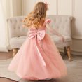 thumbnail image 4 of LOVZFMLL Jupe Princesse à Nœud pour Filles, Été, Manches Courtes, Volants, Dentelle, Col Rond, Broderie, en Maille, 4 of 5