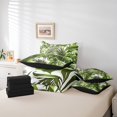 thumbnail image 4 of YST Tropical Jungle Bedding Set, 7-Piece, Palm Tree Printed Comforter Set, White and Green, Twin Size, 4 of 4