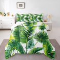thumbnail image 1 of Erosebridal Tropical Palm Tree Leaves Bedding Queen Comforter Set, Botanical Plants Down Comforter, Reversible 3 Pieces, 1 of 8