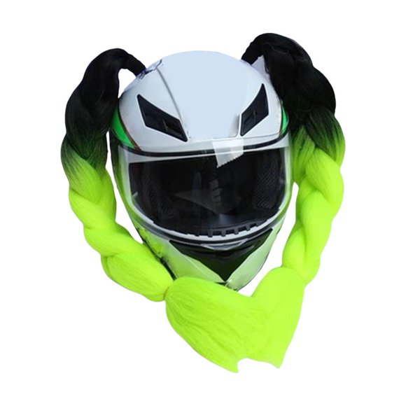 Motorcycle Helmet Braids Without Helmet Wig For Motorbike Helmets Twist Dual Motocross Helmets Punk Ponytail D Pigtail Hair