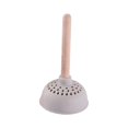 thumbnail image 2 of Abbracc Silicone Thé Crépine Résistant à la Chaleur Forme de Piston de Toilette pour Bureau Réunion Gris Clair, 2 of 9