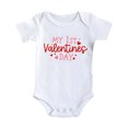 thumbnail image 1 of MIASHUI Barboteuse Garçon Fille Saint-Valentin Manches Courtes Justaucorps Vêtements, Rouge, 0-3 Mois, 1 of 4