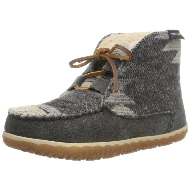 Minnetonka Pantoufles Bottillons en Suède Torrey pour Femmes Intérieur et Extérieur 5 m Gris