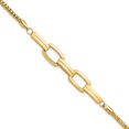 thumbnail image 1 of Diamond2Deal 14K Yellow Gold Fancy Link Bracelet 7.5inch for Women, 1 of 5