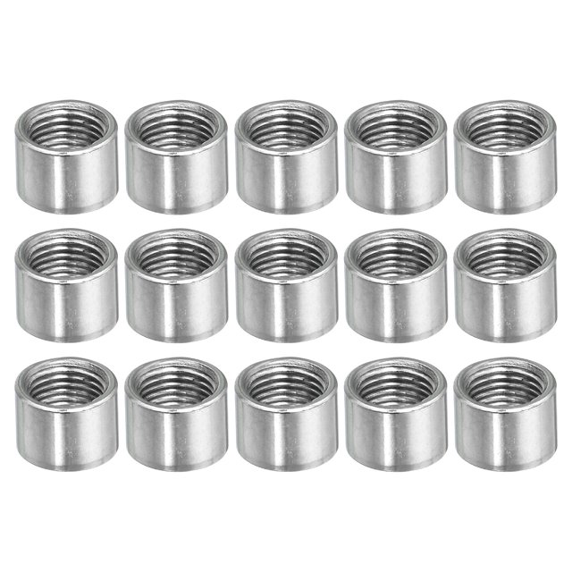 Unique Bargains Round Coupling Nut M10x1mm 10mm Threaded Sleeve Connector Rod Bar Stud Tube 15 Pack