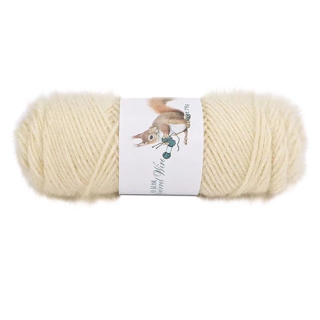 Aodebiao Mohair Style Knitting Yarn - 150m Polyester Wool Blend for Crochet & DIY (75g/Skein), Soft Pilling-Resistant Thread for Shawls, Scarves, Hats - Hand Washable, 5.0-6.0mm Needle Recommended