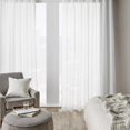 thumbnail image 2 of Bouclair White Gusta Embroidered Curtain 52x84 in (132x213 cm), 2 of 6