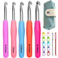 thumbnail image 4 of Ergonomic Crochet Hooks with Extra Long Soft Grip Handles Crochet Hook Needles for Arthritic Hands, 4 of 7