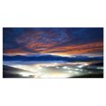 thumbnail image 2 of Fiery Clouds and Lit up Villages - Landscape Photo Canvas Art Print, 2 of 3